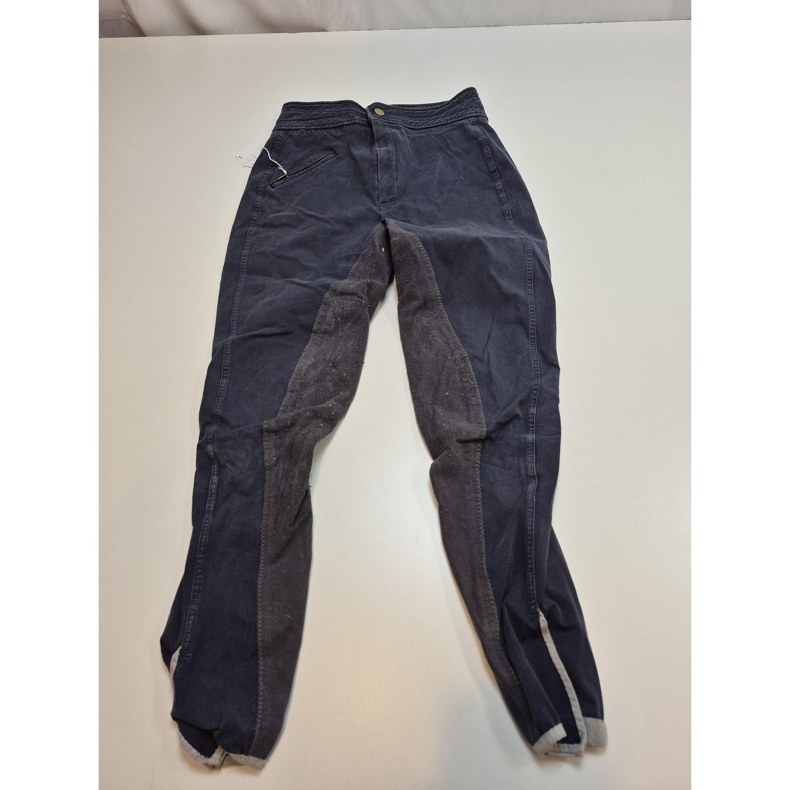 Kentucky Riding Pants Womens 80 Blue Twill Full Seat Breeches Stretch Equestrian